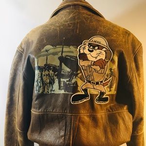Vintage Warner Brothers Tasmanian Leather Jacket
